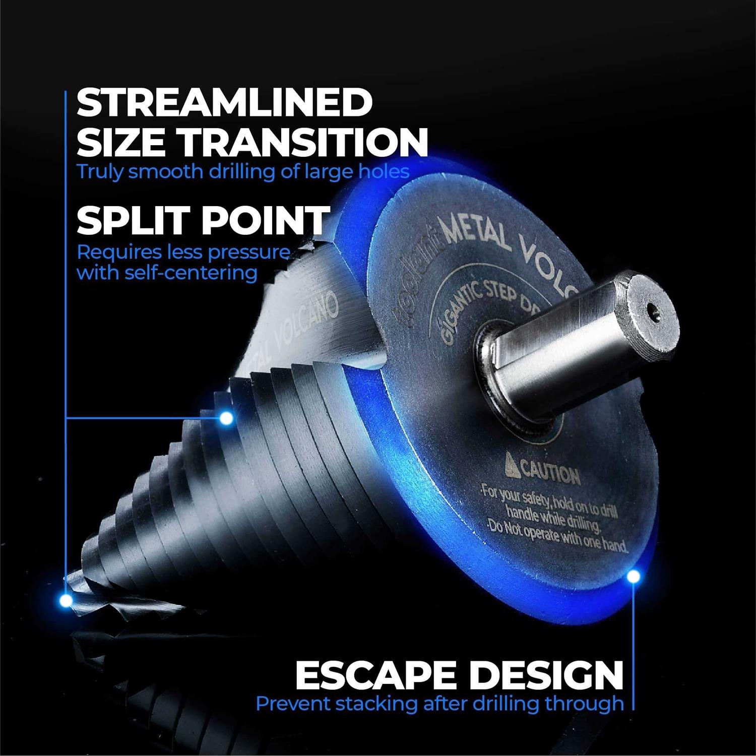 toolant Gigantic Step Drill Bit 1/4 2-1/2 Large Step Drill Bit - Shop Hardware Tools Online Store