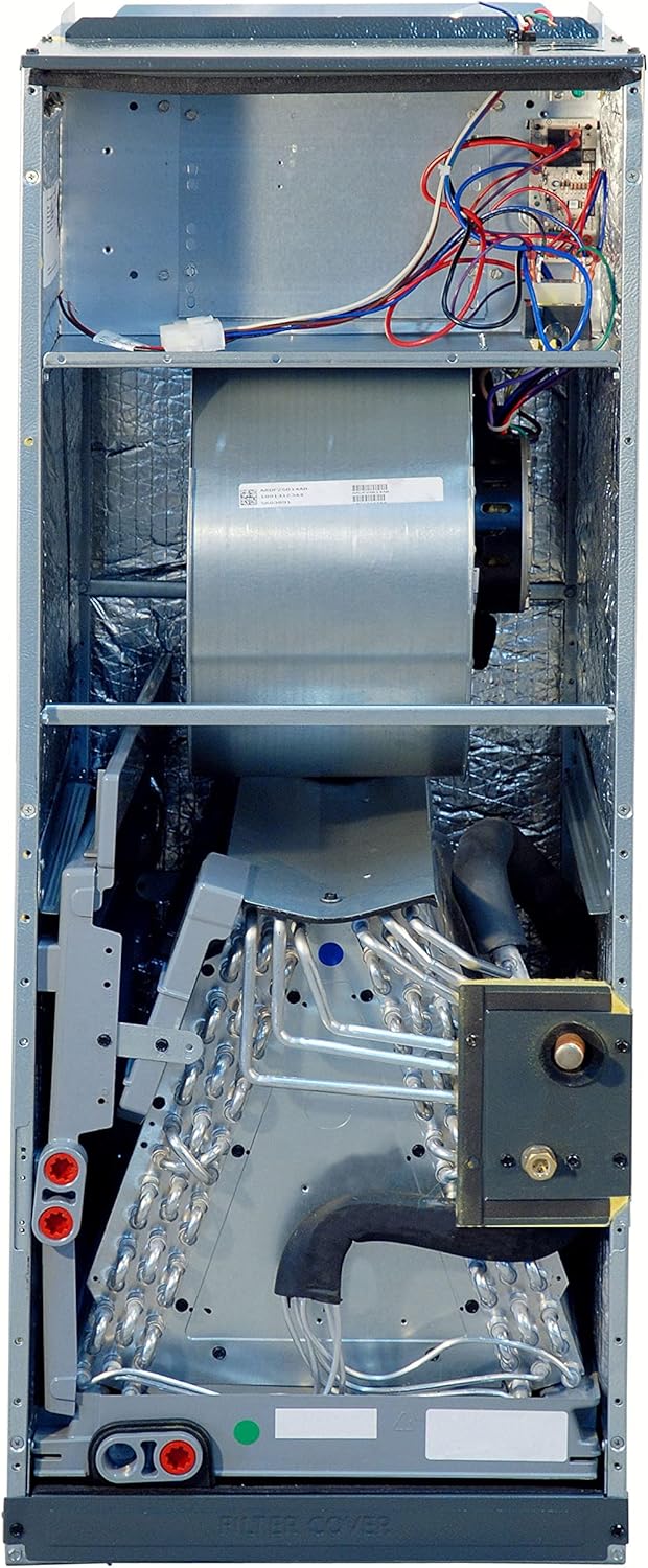 Goodman 5 Ton High-Efficiency Air Handler Unit with Direct-drive, multi-speed ECM blower motor, Coil mounting track for quick repositioning, horizontal right & downflow orientations Model: ASPT61D14