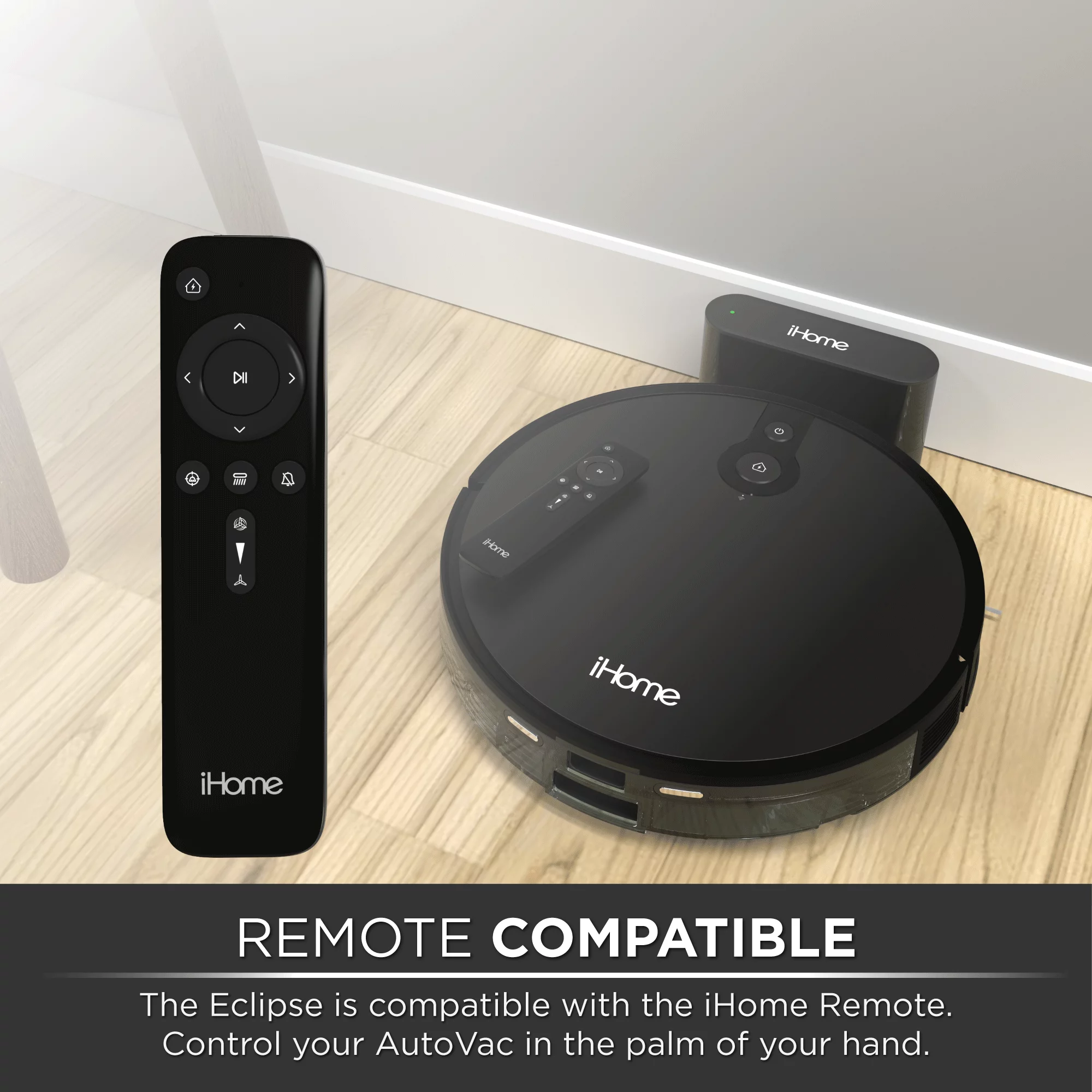 iHome AutoVac Eclipse Robot Vacuum with Mapping Technology, Ultra Strong Suction, 120 Min Runtime
