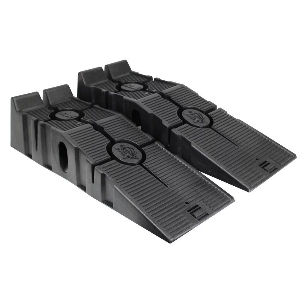 Hopkins RhinoGear RhinoRamps Vehicle Ramp Pair, 12,000lb, Black Resin, GVW Capacity, 11914MI, 2 Pieces - Curated Treasures Market