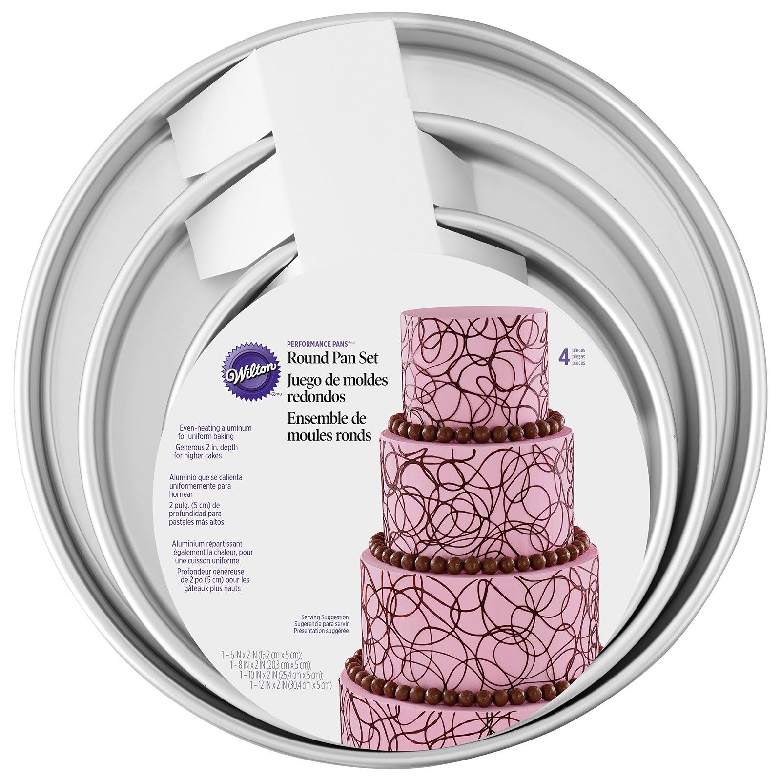 Wilton Performance Cake Pans Round Pan 4 Piece Set
