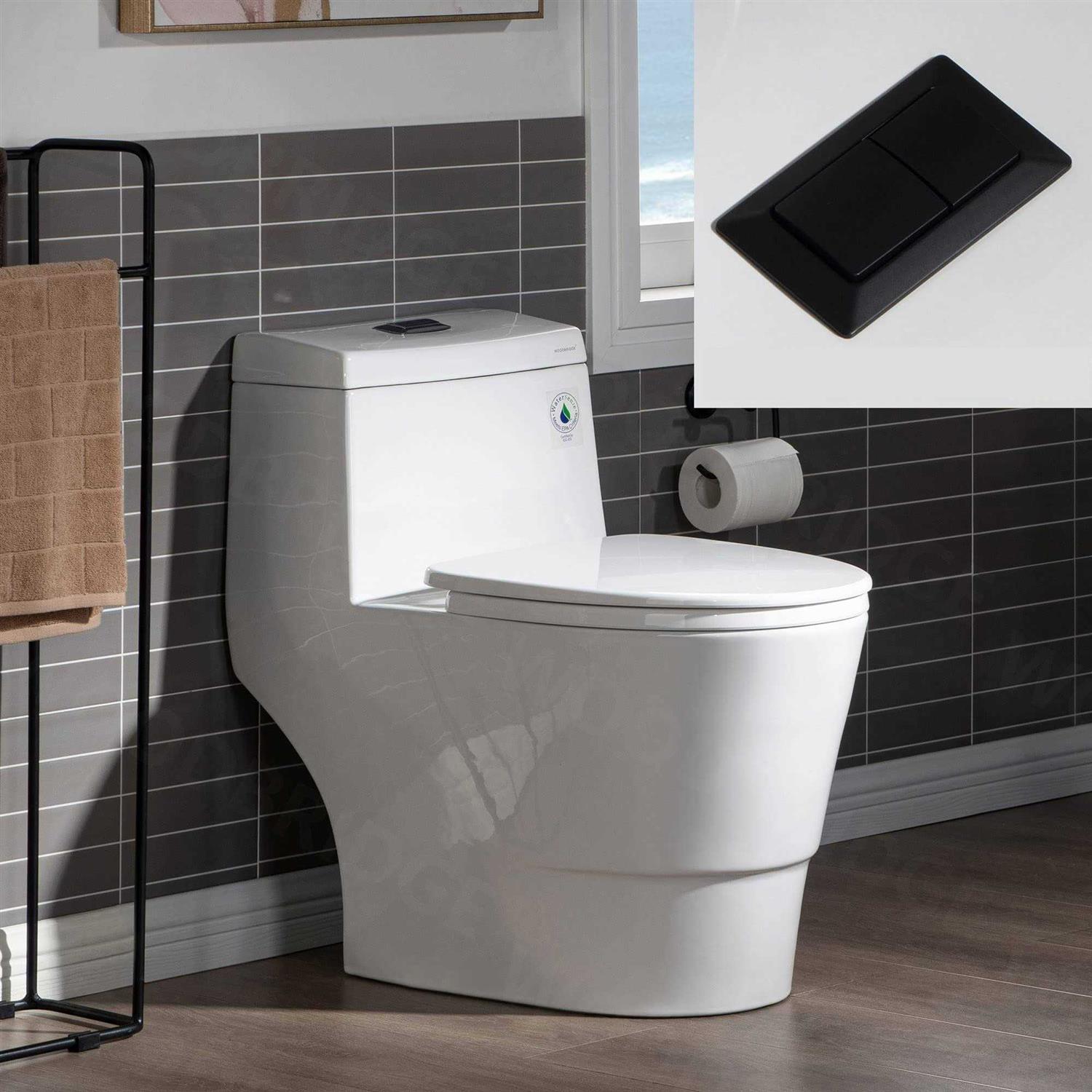 WoodBridge B0940-MB Dual-Flush Elongated One-Piece Toilet Finish - Shop Hardware Tools Online Store