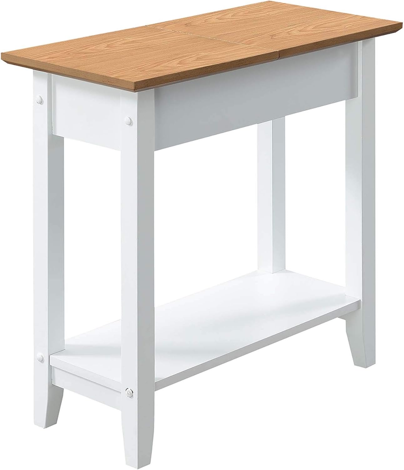 Convenience Concepts American Heritage Flip Top End Table, Dark Walnut