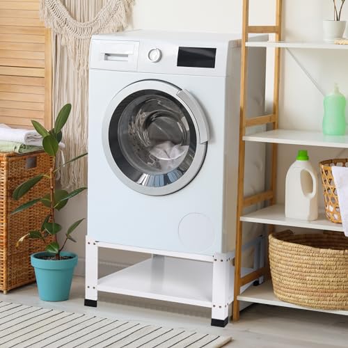 Olasme Laundry Pedestal 28" Wide Upgraded Washer and Dryer Stand Pedestals, Universal Fit 700lbs Capacity, Metal Washing Machine Dryer Base Platform, 14" Height