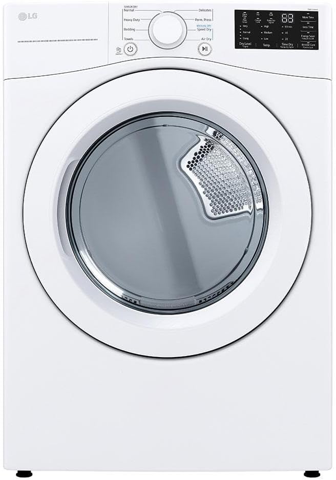 LG DLE3470W 7.4 Cu. Ft. White Ultra Large Capacity Front Load Dryer