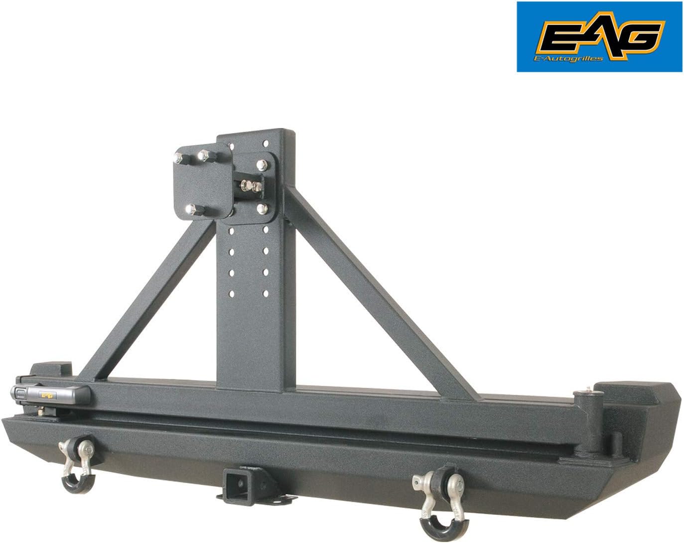 EAG Steel Rear Bumper with Tire Carrier Fit for 1984-2001 Cherokee XJ
