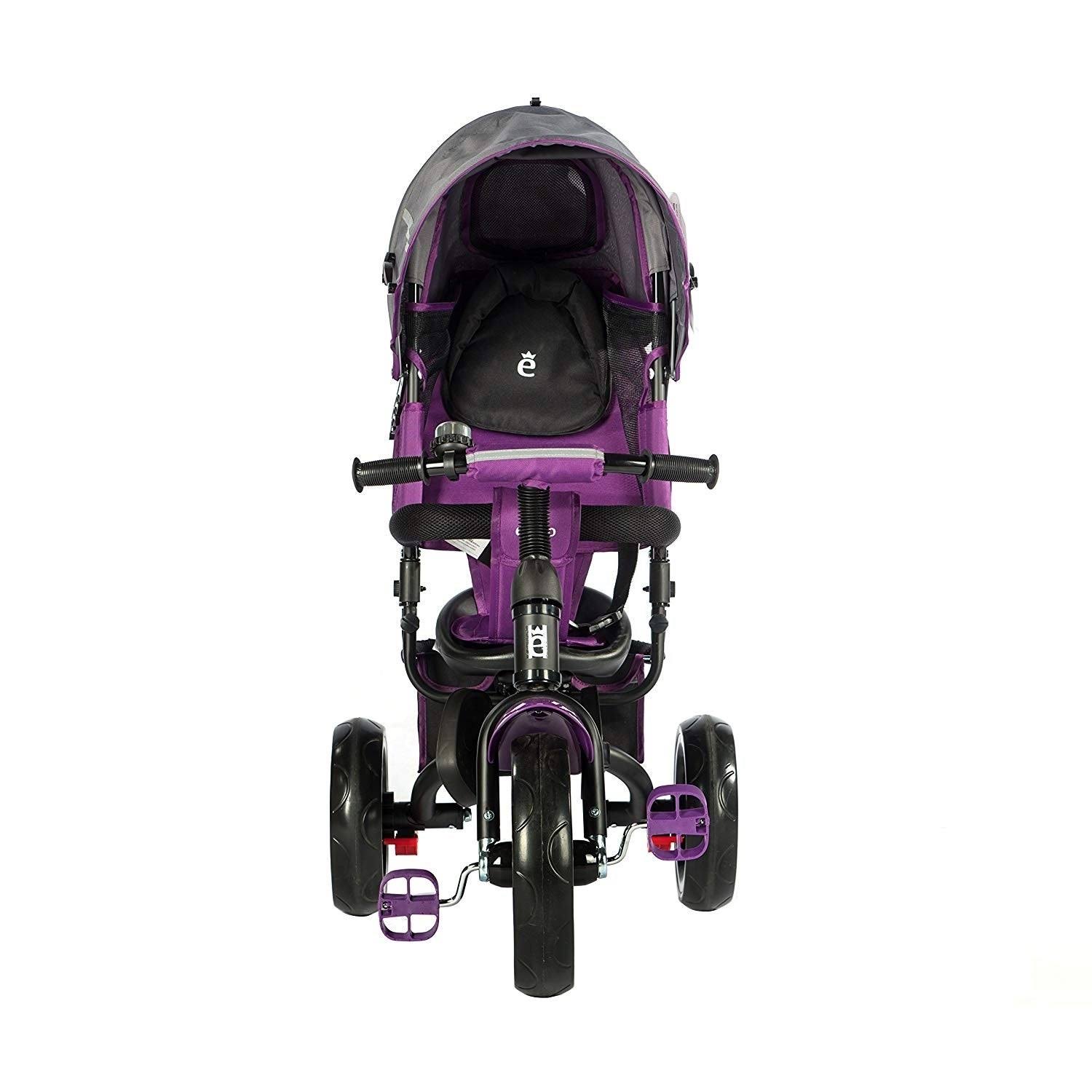 Evezo Kailin 4-in-1 Stroller Trike with Full Canopy (Purple)