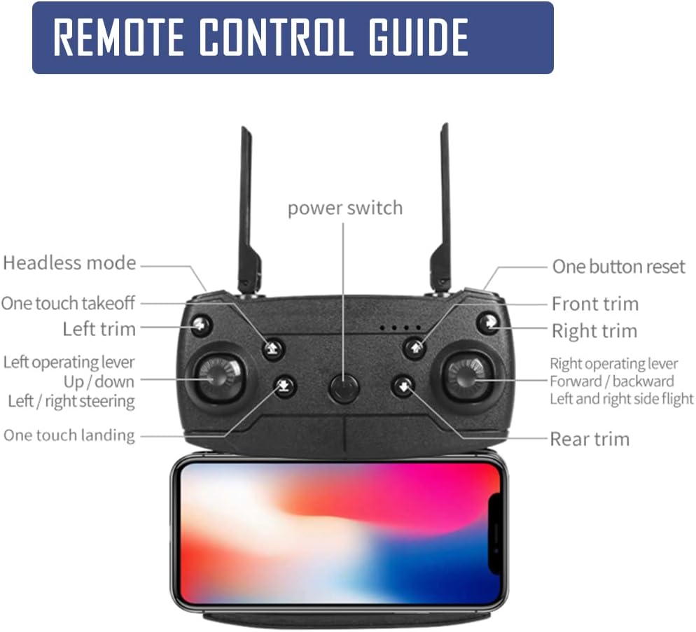 FPV Drone with 4K Dual HD Cameras Upgraded Version RC Quadcopter for Adults and Kids, Beginner WiFi RC Drone Live Video