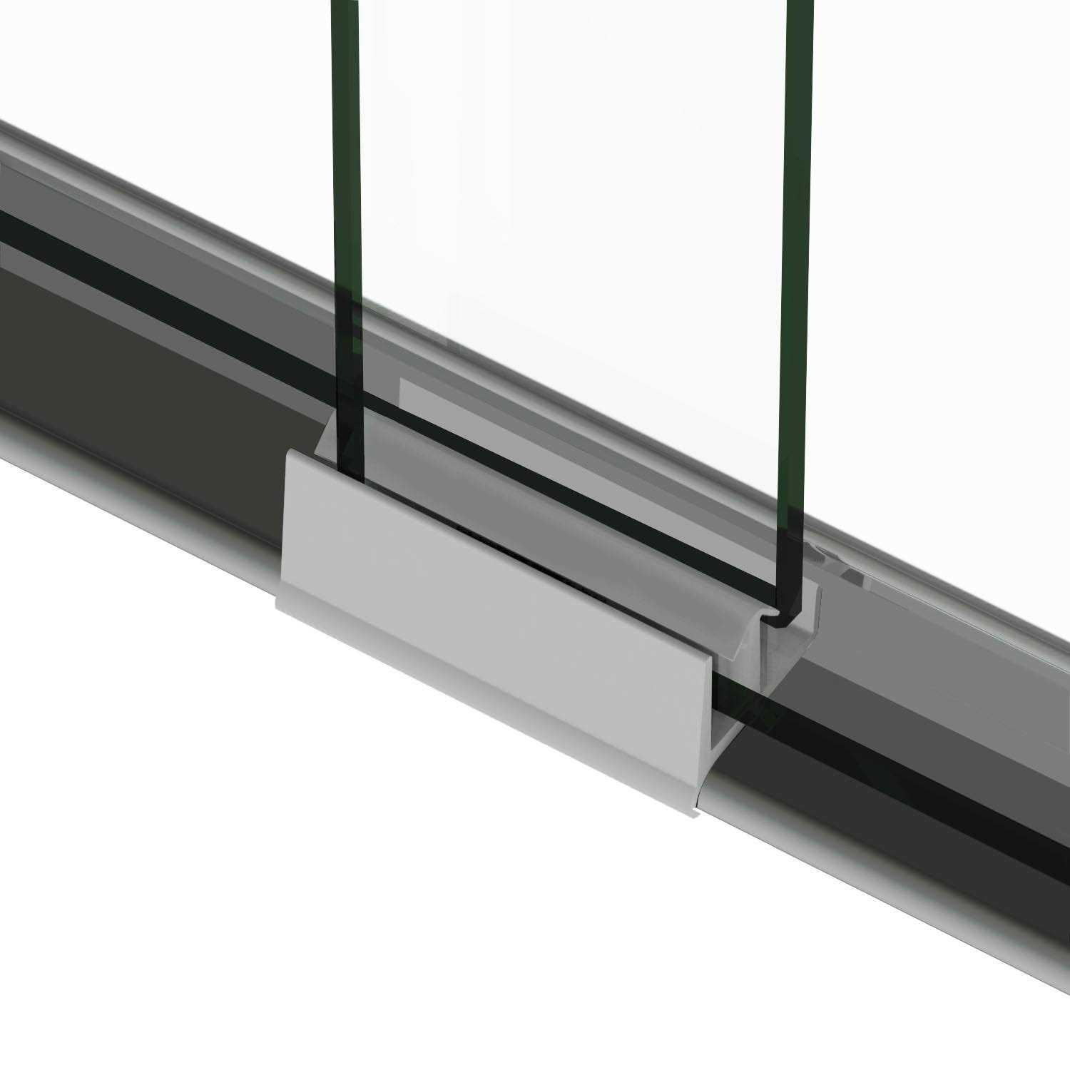 ELEGANT Shower Doors 46.5-48 W x 72 in. H Semi-Frameless Bypass Sliding Shower Door - Shop Hardware Tools Online Store