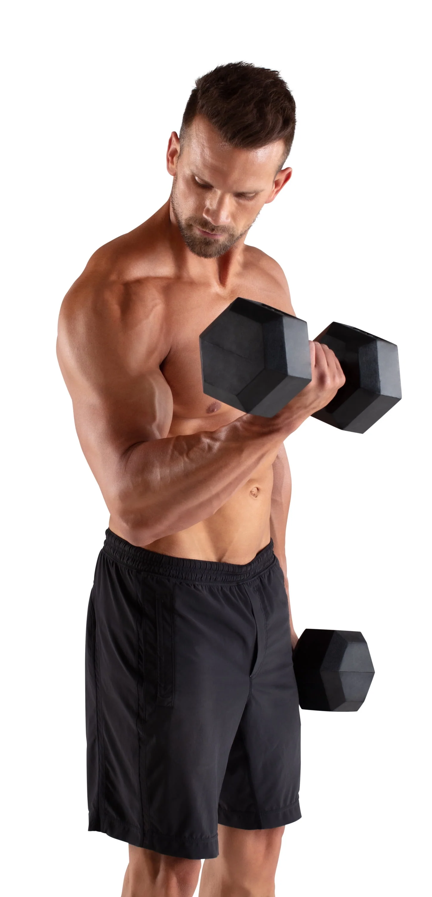 Weider, 25lb Rubber Hex Dumbbell, Single
