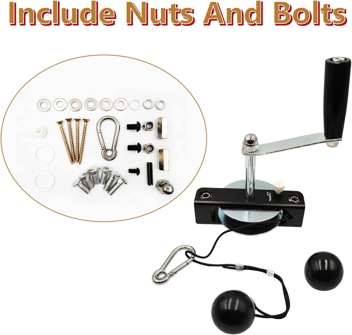 LAJIAOZ Winch System The Manual Winch for The Chainsaw Mill - Makes Milling Easier,Cut Smoother and Save Effort,Allowing You to Directly Cut Logs from One End to The Other End(with Nuts and Bolts) Pack of 2