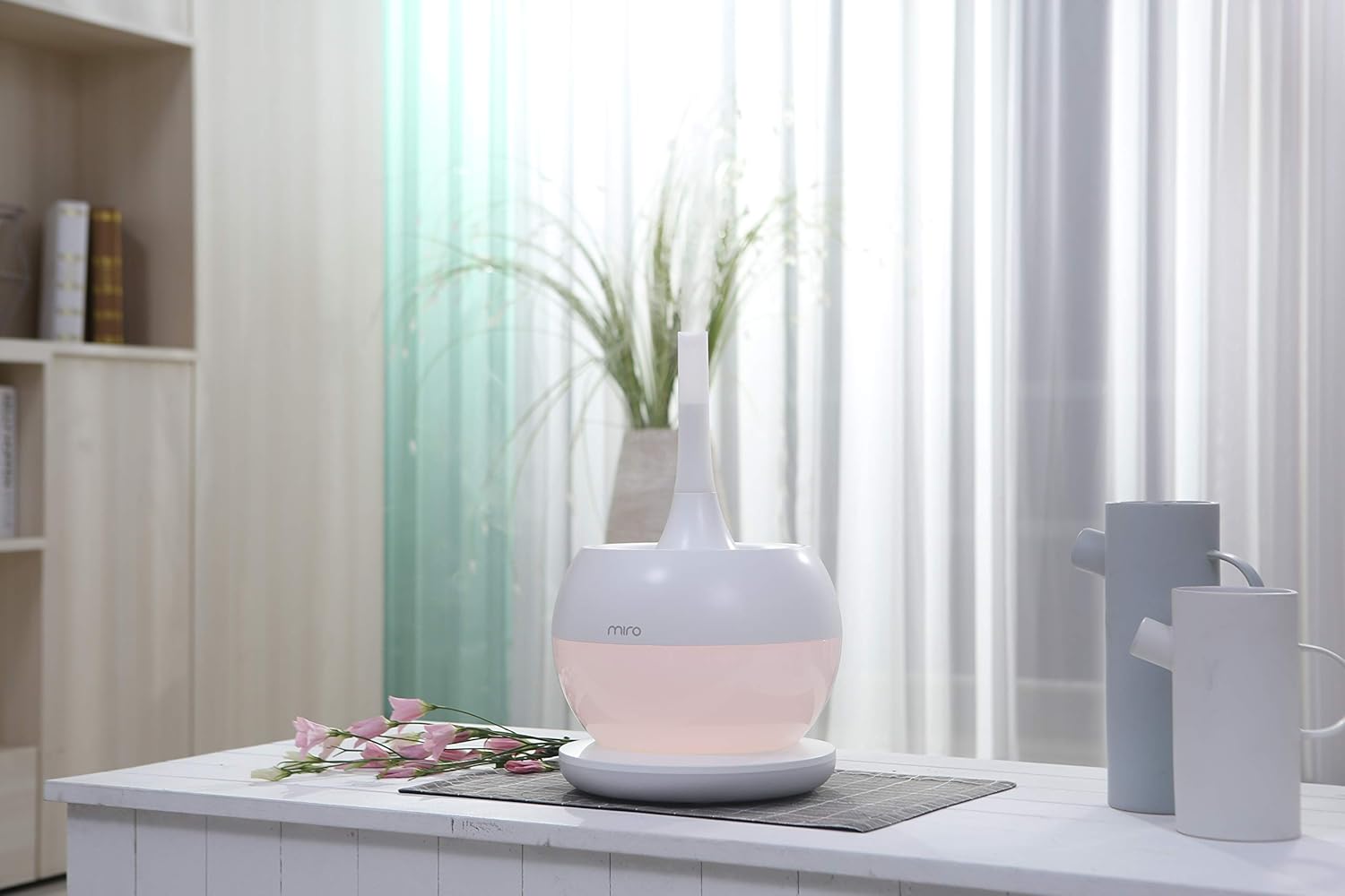 MIRO-NR08M Completely Washable Modular Sanitary Humidifier, Large room, Easy to Clean, Easy to Use, Luma Touch - Premium Cool-Mist Humidifier. Touch Control Colorful LEDs, Powerful humidification