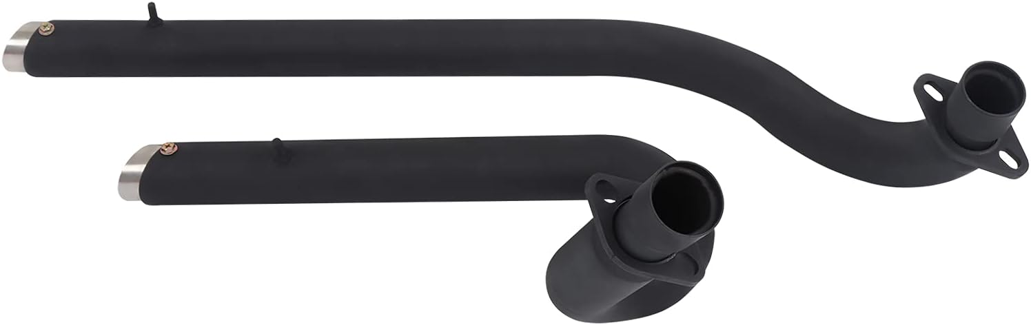 Worldmotop Stainless Steel Exhaust System Muffler Exhaust Pipe for Honda Steed Shadow 400 600 VLX400 VLX600 VT600C (For VLX600-black)