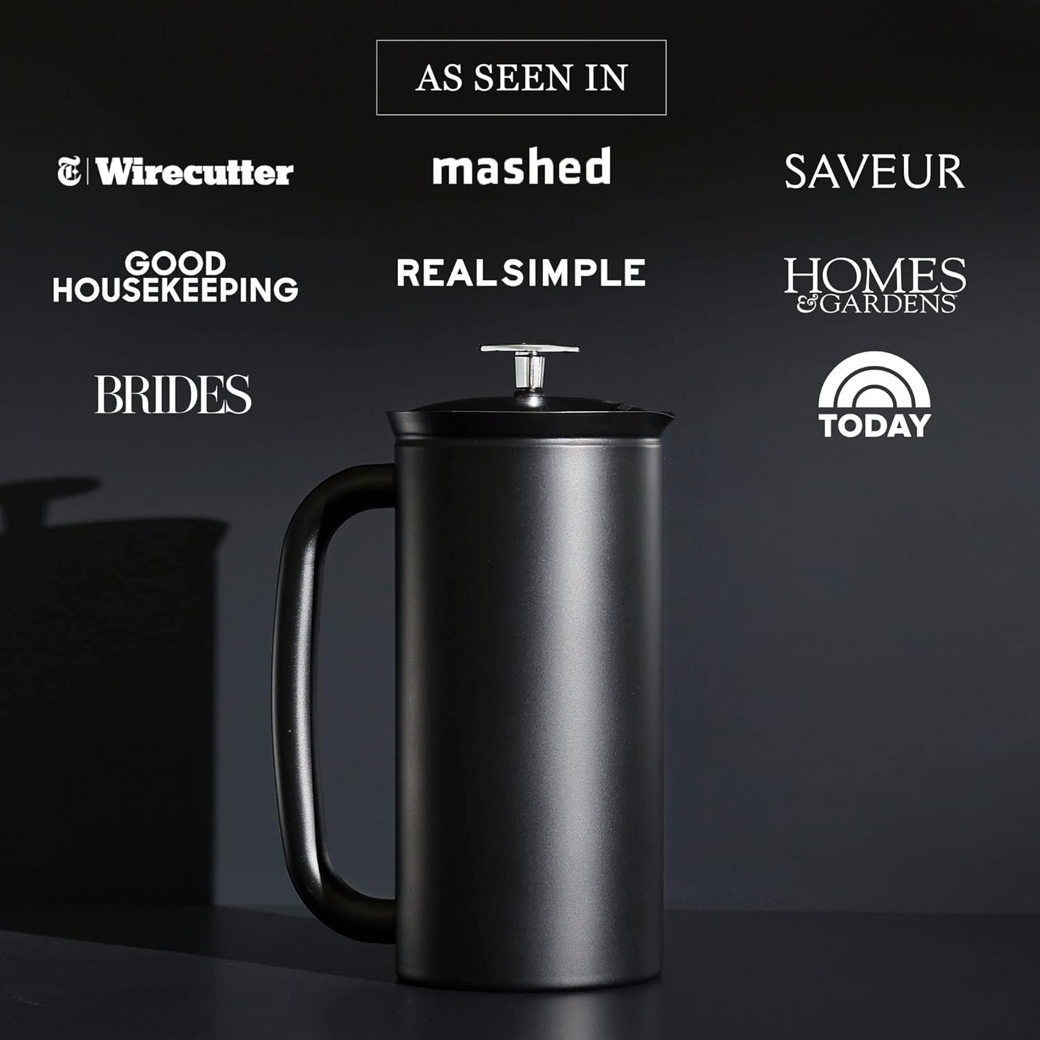 ESPRO - P7 French Press - Double Walled Stainless Steel Insulated Coffee and Tea Maker with Micro-Filter - Keep Drinks Hotter for Longer (Matte Black, 32 Oz) Coffee Paper Filters (100 Count)