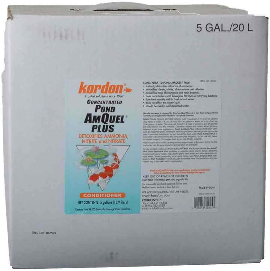 KORDON #32025 Pond AmQuel Plus Liquid for Aquarium, 5-Gallon