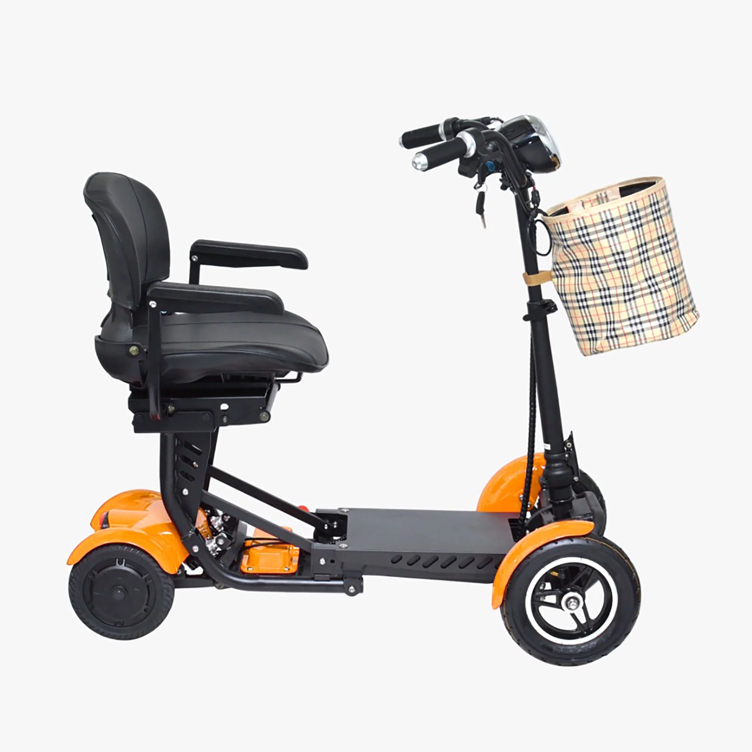 Bangeran Electric Mobility Scooter, 4 Wheel Foldable Portable, Up to 12 Miles - Blue