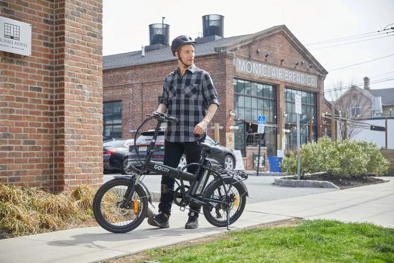 GoPower GoCity 500W Foldable Electric Bike for Adults, up to 36 Miles, 20 MPH, LCD Display, E-Bike