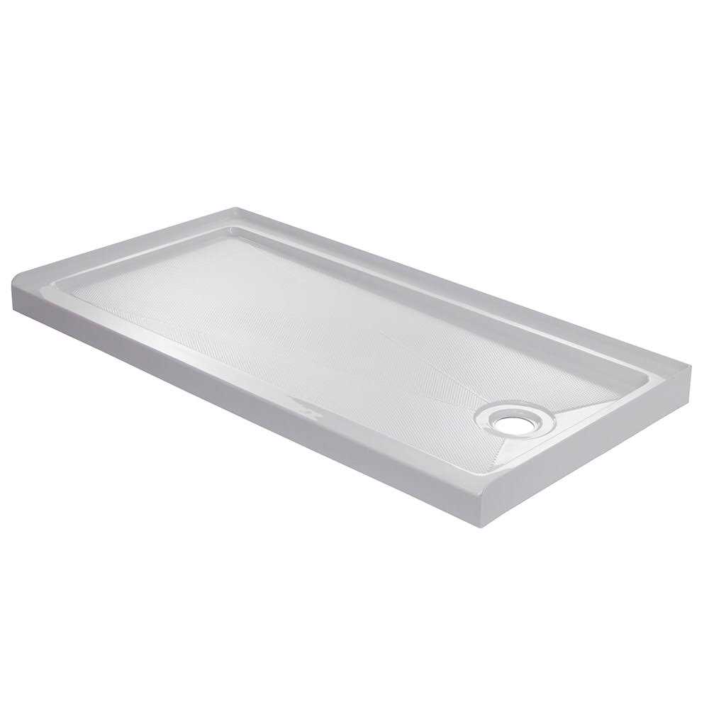 allen + roth Platform 60-in W x 30-in L with Right Drain Rectangle Shower Base SB6030R-W - Shop Hardware Tools Online Store