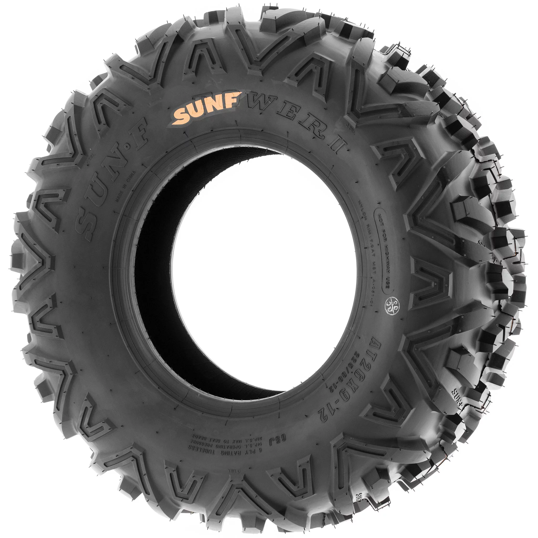 SunF All Terrain ATV UTV Tires 26x9-12 26x9x12 6 PR A051 (Single)