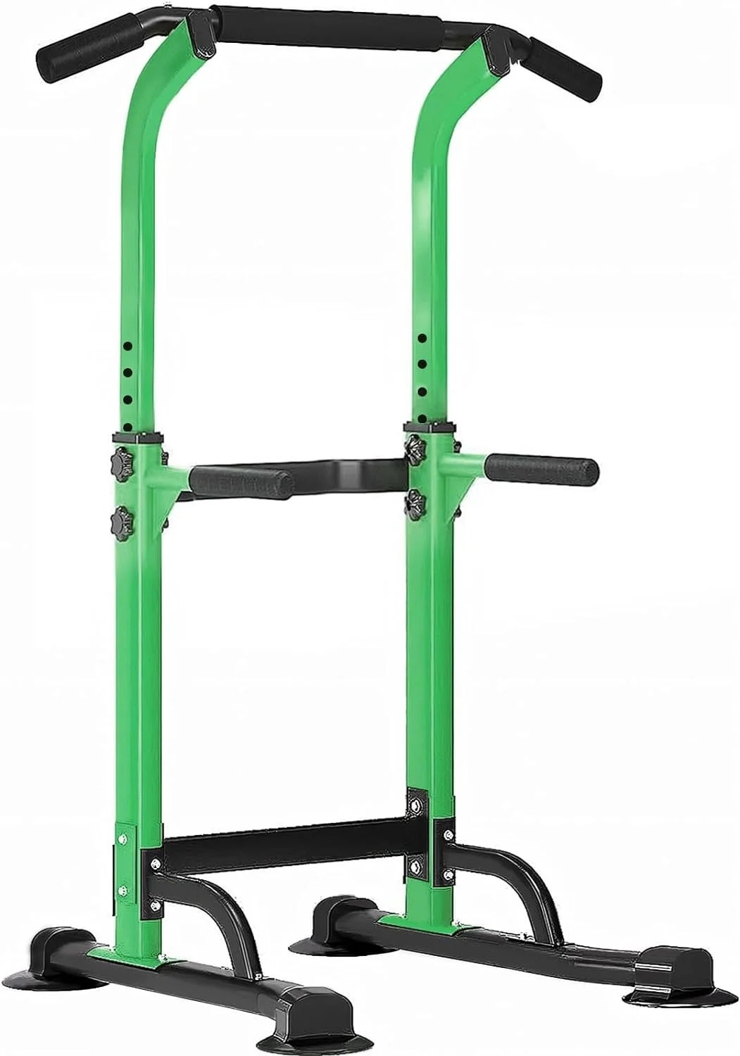 SOGES Height Adjustable Power Tower Dip Stands Pull up Bar Strength Training for Home Gym Black
