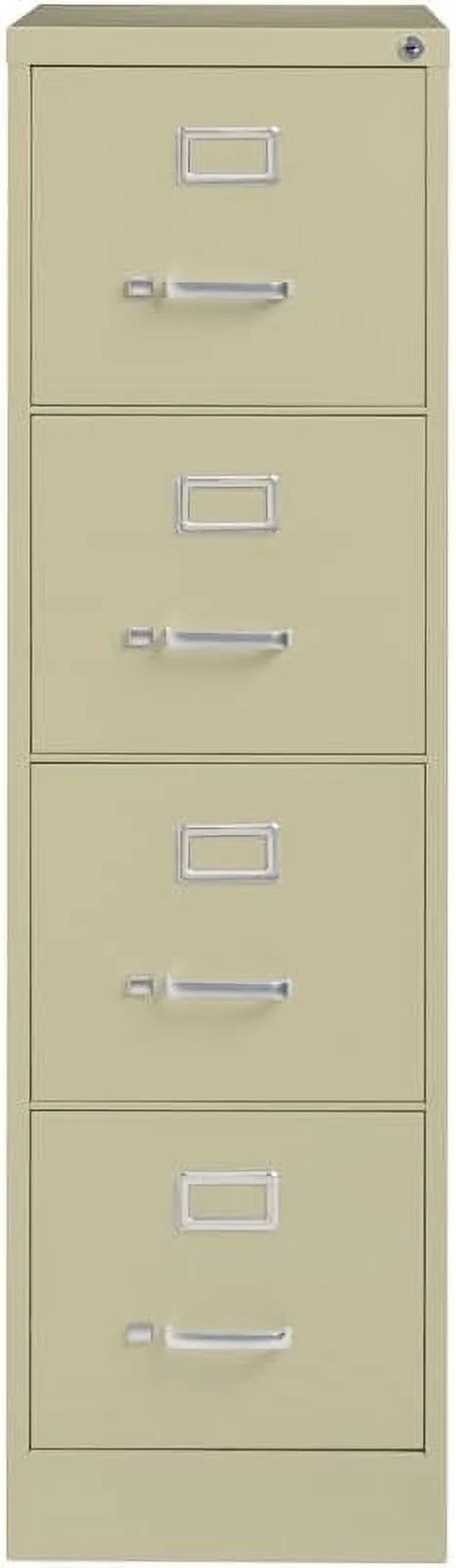 Cooper 25" 4-Drawer Metal Letter Width Vertical File Cabinet In Beige