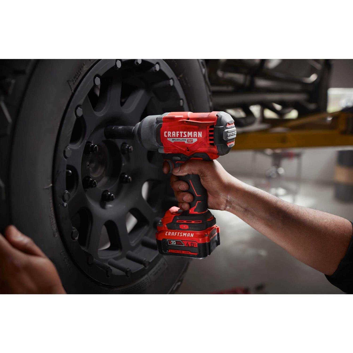 Craftsman 20-volt Max Variable Speed Brushless 1/2-in Drive Cordless Impact Wrench - Shop Hardware Tools Online Store
