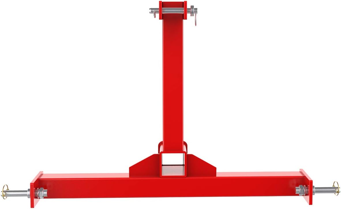 Sulythw 3 Point Trailer Hitch with 2 Receivers for Category 1 Tractors 3 Point Attachment Red Towing Hitch Gooseneck Drawbar Receivers