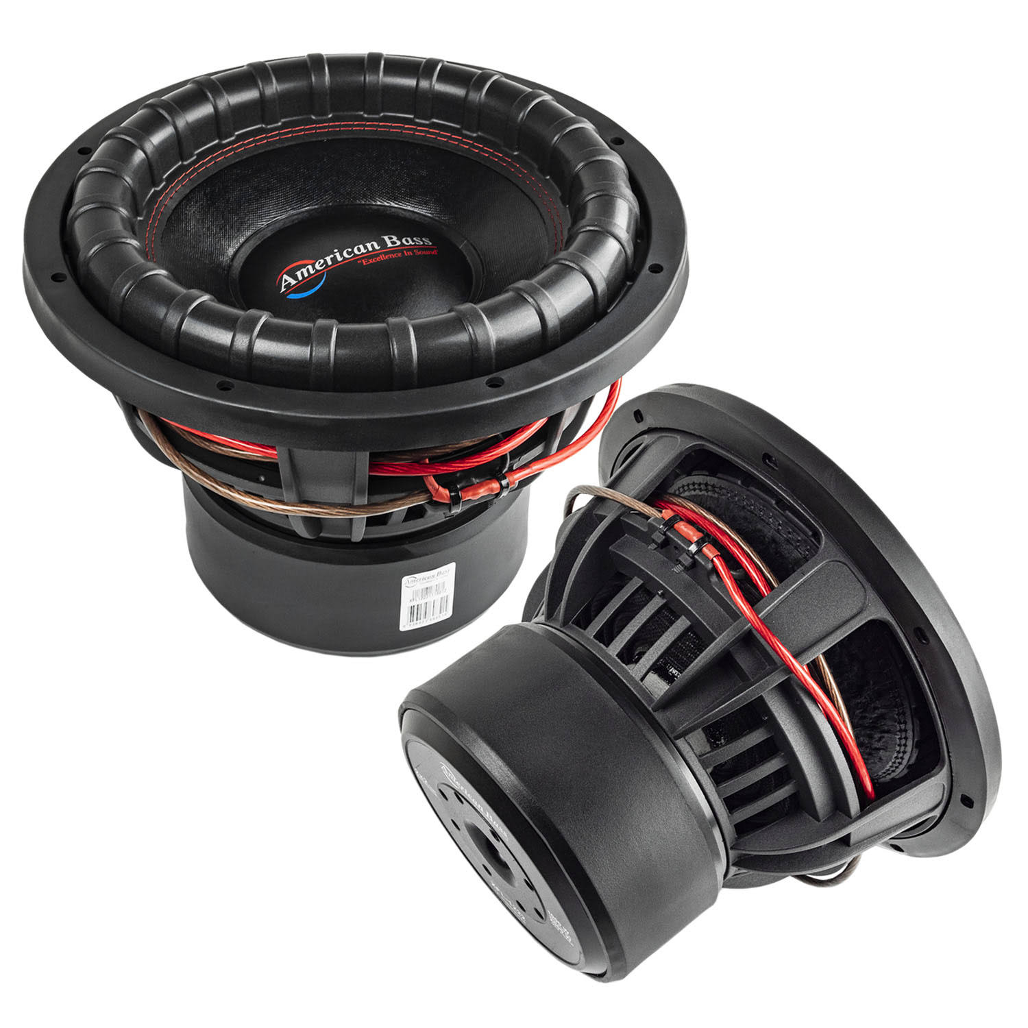 American Bass Xfl-1222 12x22 Subwoofers Dual 2 Ohm 3000 Watts Max Car Audio 2 Pack