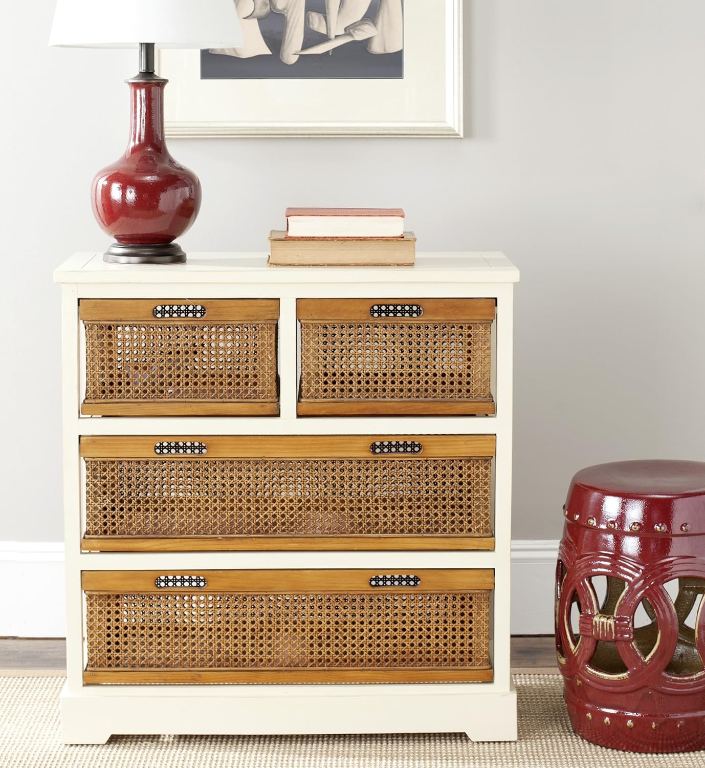 Safavieh American Homes Collection Jackson Grey 4-Drawer Storage Unit