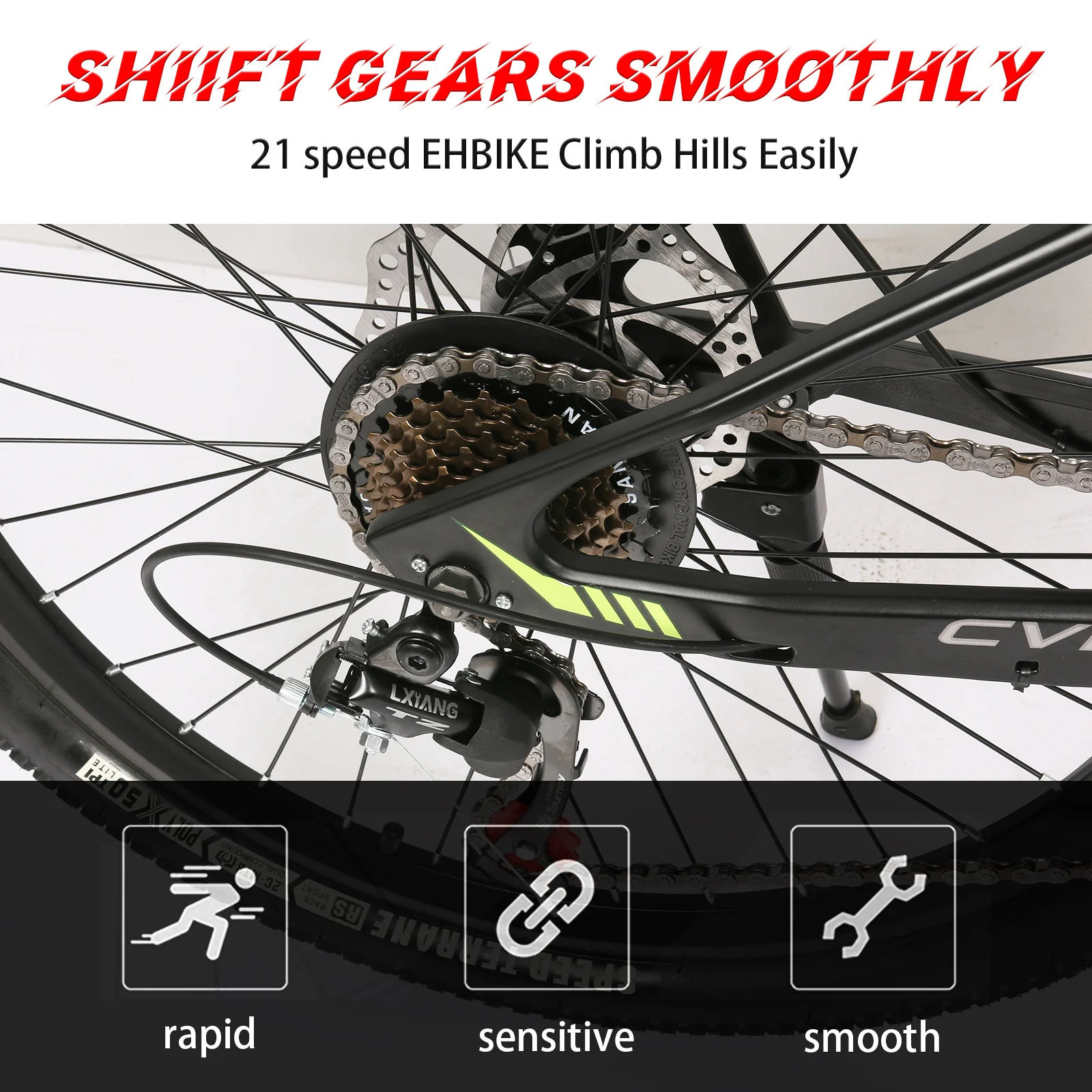 Guzom Adult Mountain Bikes- Mountain Bike, 26 inch 21 Speed Road Bike for Adults Men and Womenk