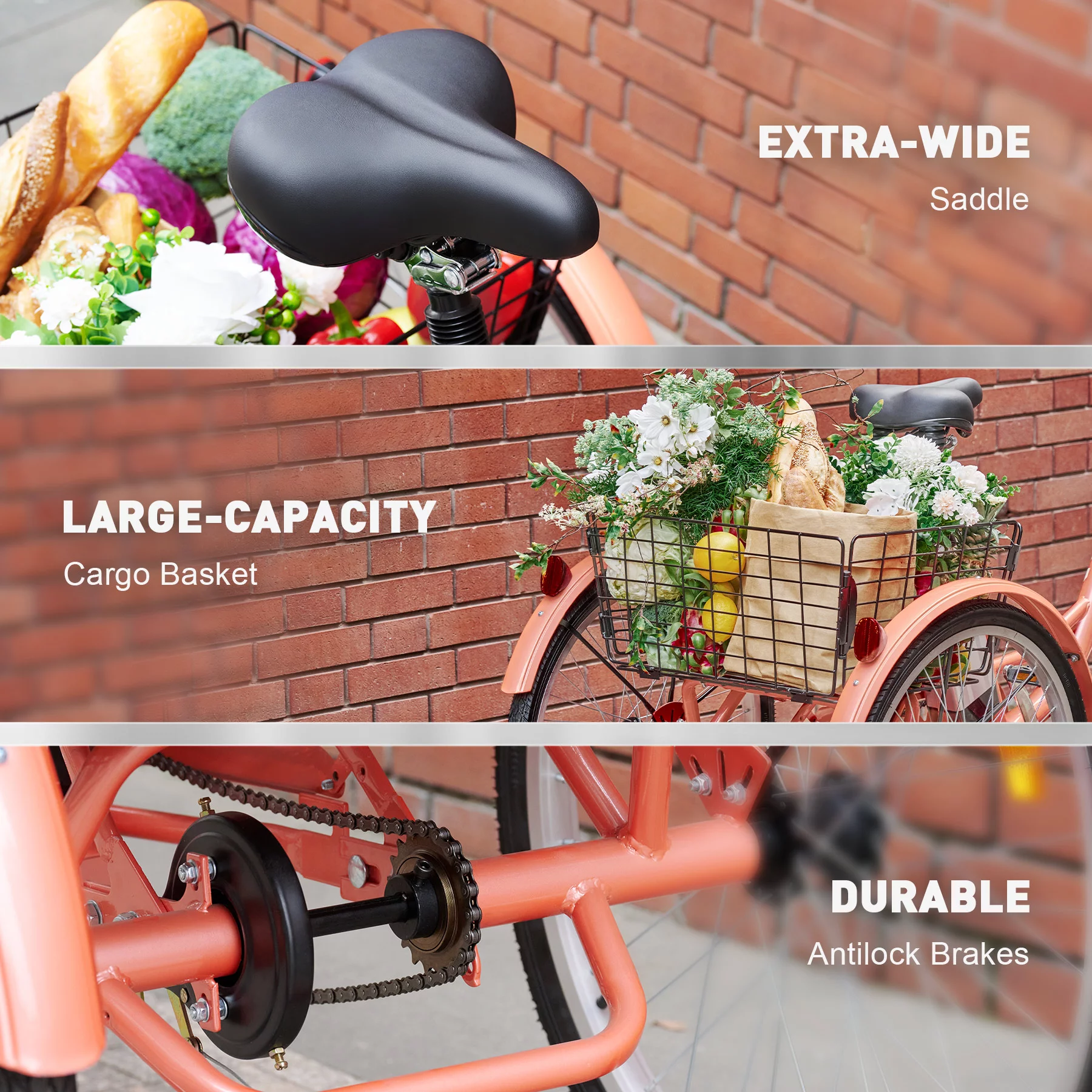 26 Electric Tricycle for Adults 3 Wheel Electric Bike 250W Electric Trike Black