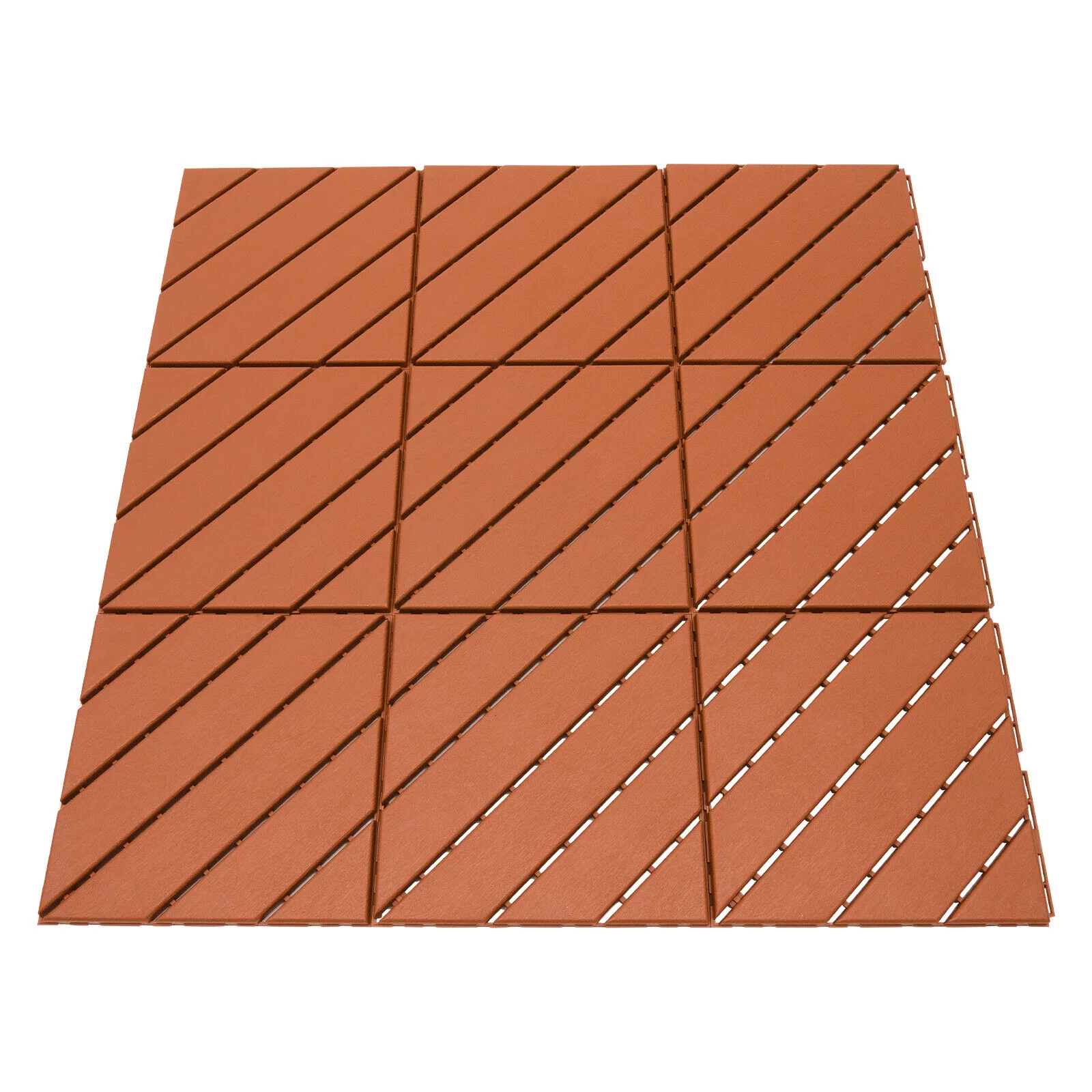 Modern 36PCS Interlocking Deck Tiles Floor Mount Plastic Composite Patio Deck Tiles 12”x12”