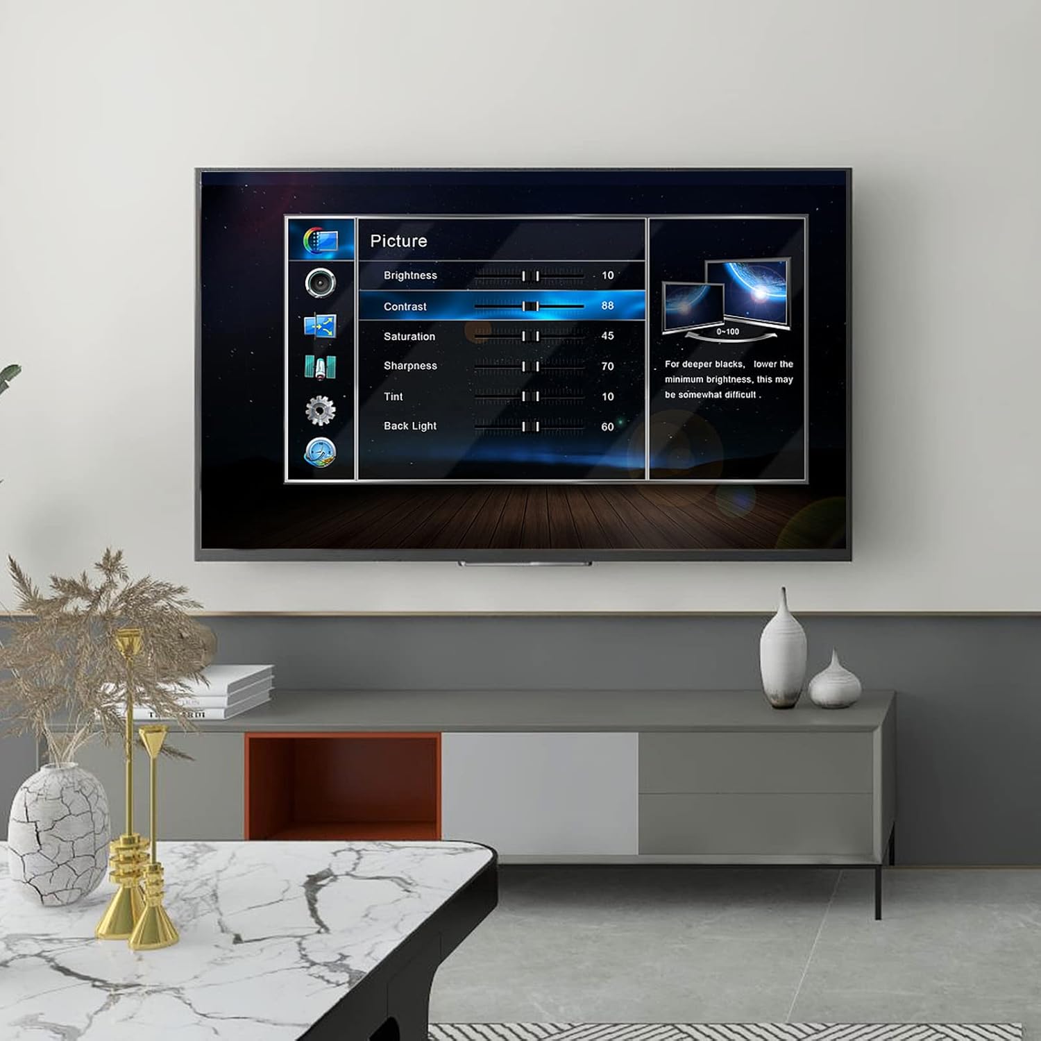 98 100 TV Wall Mount 75 86 90 110 120 inch Full Motion Bracket Large Screen Heavy Duty TV Wall Mount Led Adjustable Articulating TV Stand Max vesa 1000x600mm Load 287 lbs DY1000