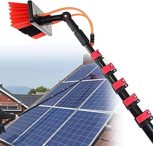 Window Cleaning Telescopic Pole, 3m-10m Water Fed Extendable Brush Suitable for Cleaner Conservatory Roof Photovoltaic Panel Cleaning