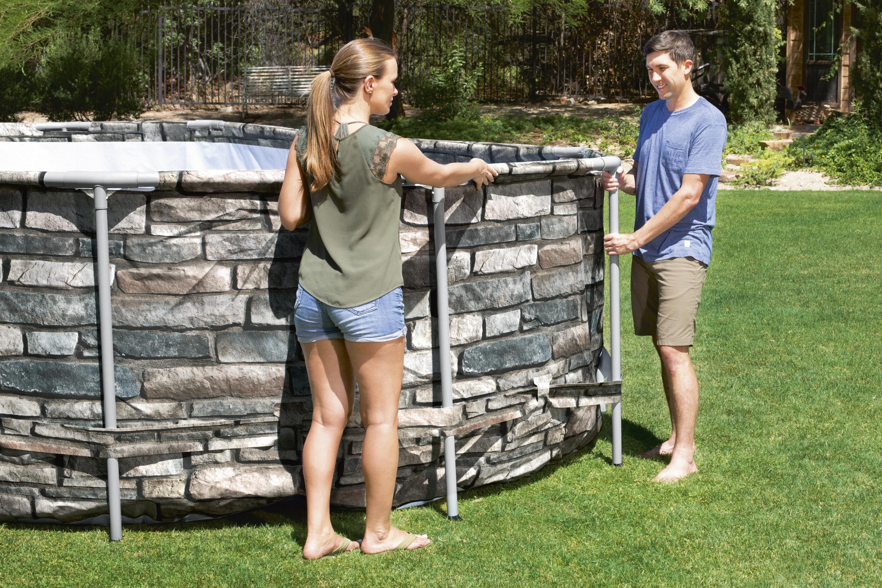 Bestway - Power Steel Comfort Jet Series 20' x 12' x 48" Oval Above-Ground Pool Set