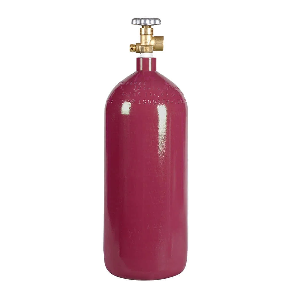 New 40 Cu ft Steel Nitrogen Cylinder Tank CGA580 Valve Industrial Welding Product Height 15 inches - Curated Treasures Market