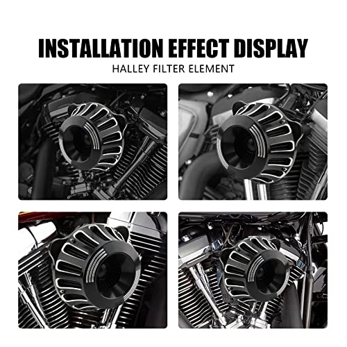 Air Cleaner Air Intake Filter Kit CNC Cut for Harley 2017-2023 Touring Road Glide Road King Street Glide Electra Glide 18-2023 Softail Fat Boy Street Bob FXDR 114 Fat Bob