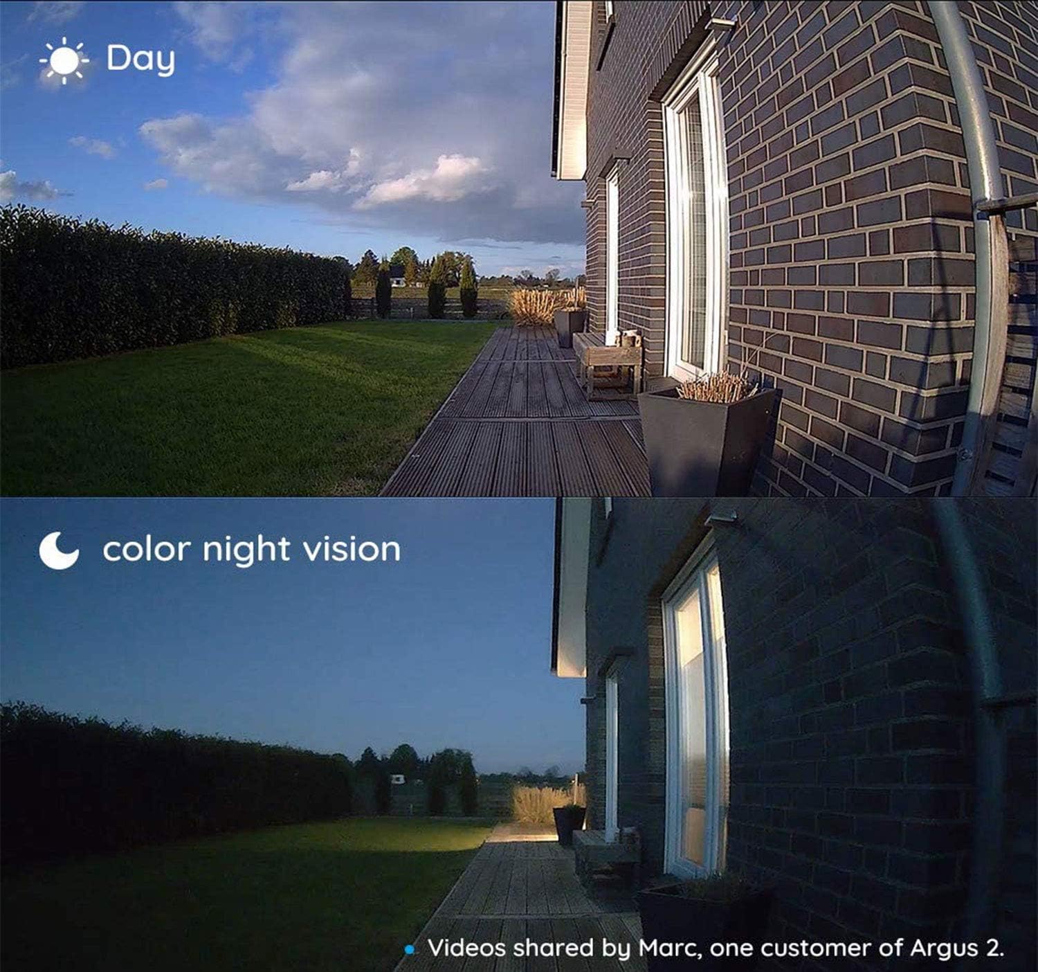 REOLINK Outdoor Security Camera System – Wireless, Rechargeable Battery, 1080P Video, Night Vision, Motion Detection, 2-Way Talk, Waterproof, Support Cloud Storage | Argus 2+Solar Panel