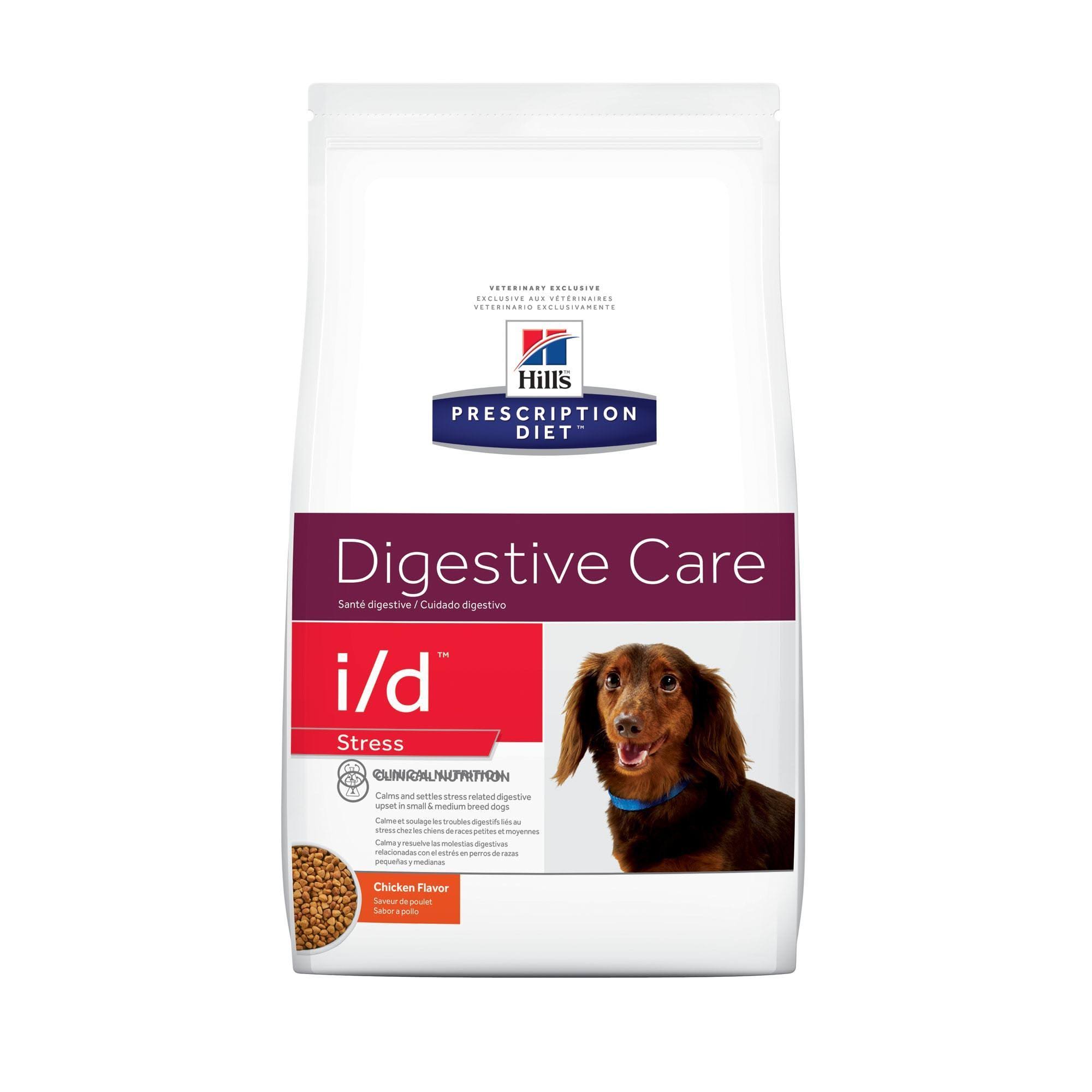 Prescription Diet I/D Dog Nutrition, Therapeutic, Digestive Care, Stress, Chicken Flavor - 14.33 lb