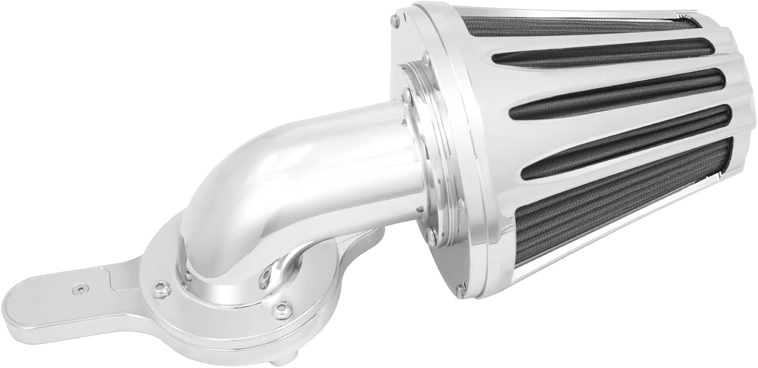 HDBUBALUS Sucker Air Intake Cleaner Kit Air Filter Fit for Harley M8 Softail Touring Trike 2017-2022 Softail 2018-2022 (Chrome Grey)