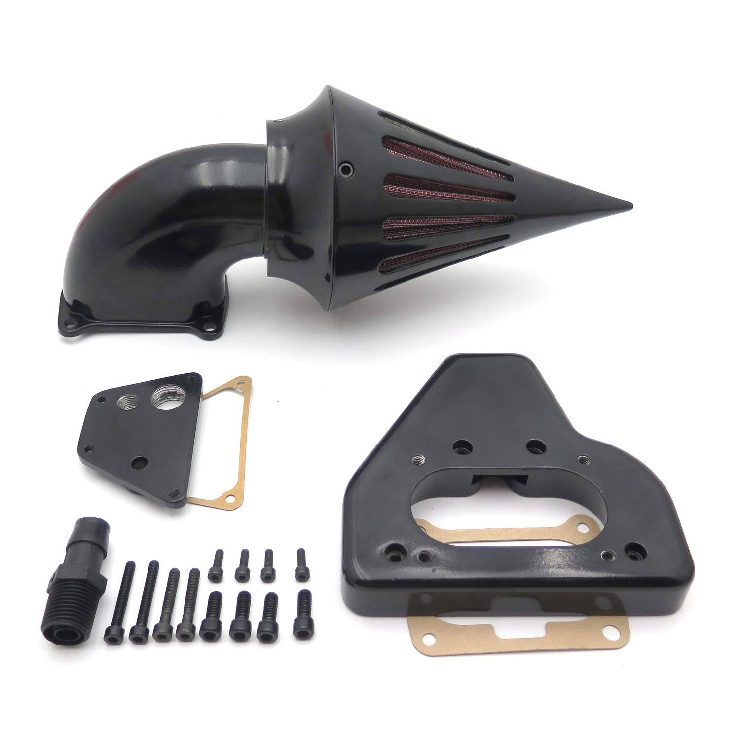 Httmt- Gloss Black Spike Air Cleaner Intake Kit for 2002-2009 VTX 1800 R S C N F [P/N:MT234-GBK]