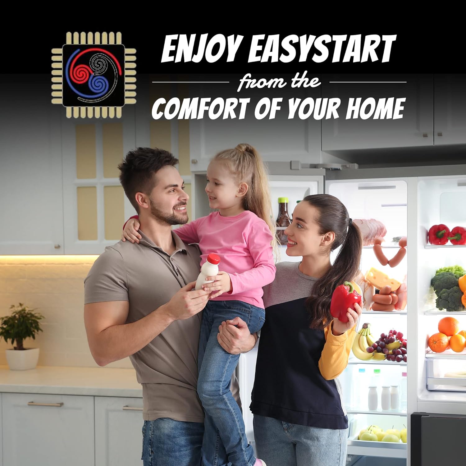 EasyStart Micro-Air 368 Advanced Soft Starter (ASY-368-X72-BLUE), Air Conditioner Soft Start Works with Generator, Start Air Conditioners at Less Power 6 Ton Compressor
