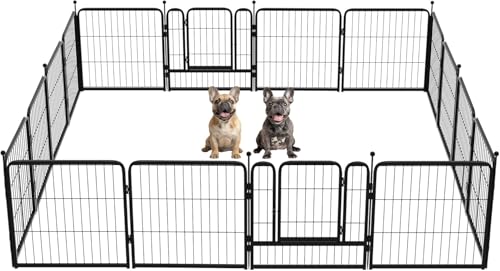 FXW Instant Dog Playpen, Portable Pet Fence for Outdoor, RV Trips, and Camping, 40inch, 16 Panels for Medium and Large Dogs│Patented