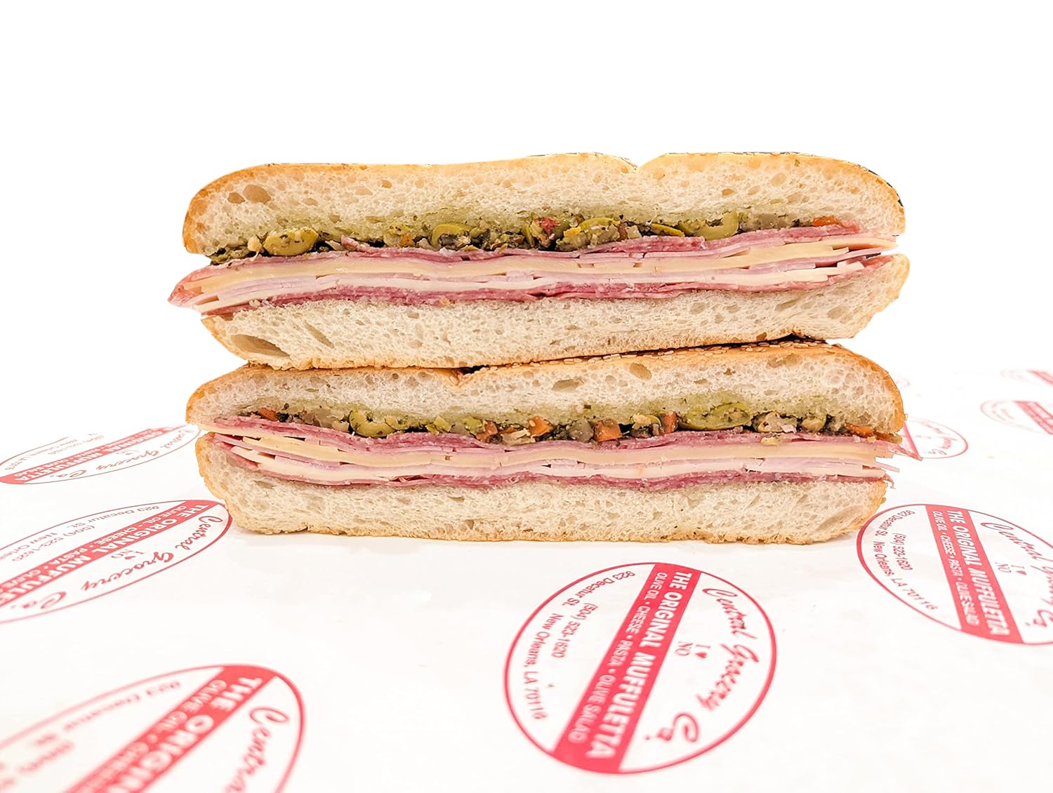 Central Grocery’s Original Muffuletta Sandwich 1 Pack (Serves 2-4) Pack of 2