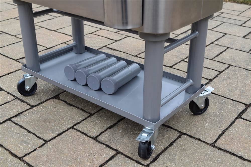 Oakland Living 60 Quart Party Cooler Cart Stainless Steel