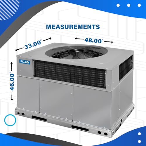 ACiQ 13.4 SEER2 2.5 Ton Heat Pump Packaged Unit System w/Additional Kit and Back-up Heat Kit of Choice | Multi-positional Orientation Configuration, Scroll Compressor, Single Stage Condenser