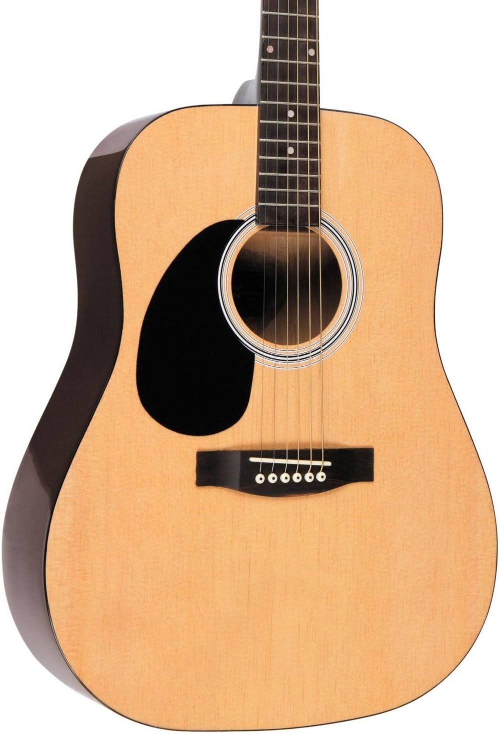 Rogue RG-624 Left-Handed Dreadnought Acoustic Guitar - Natural - Megean