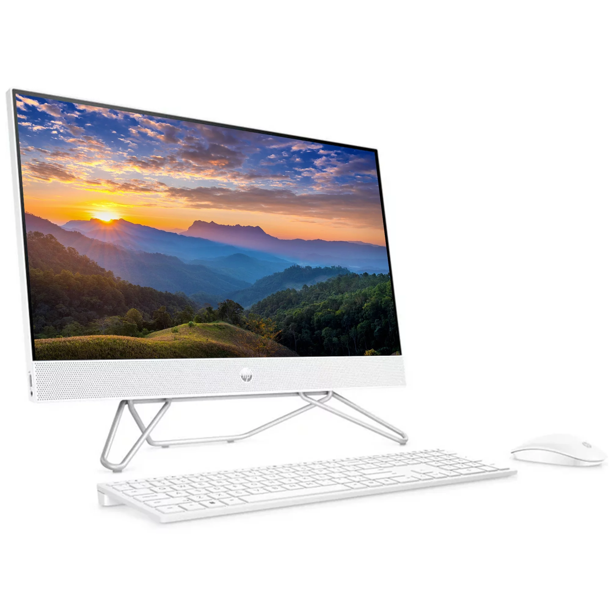 HP 24 23.8" Touchscreen FHD All-in-One Business Desktop Computer PC, Intel Core i5-1235U, 8GB RAM, 512GB PCIe SSD, Iris Xe Graphics, White, Windows 11 Home