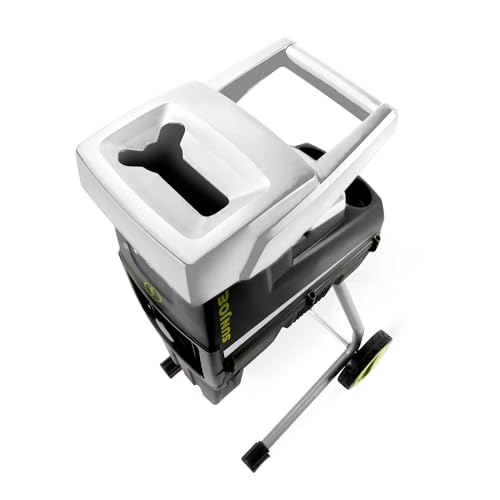 Sun Joe Wood Chipper Shredder, 15-Amp Corded Electric Yard Waste Shredding Machine with Collection Bag, 1.7 Inch Cutting Diameter, Black, CJ603E