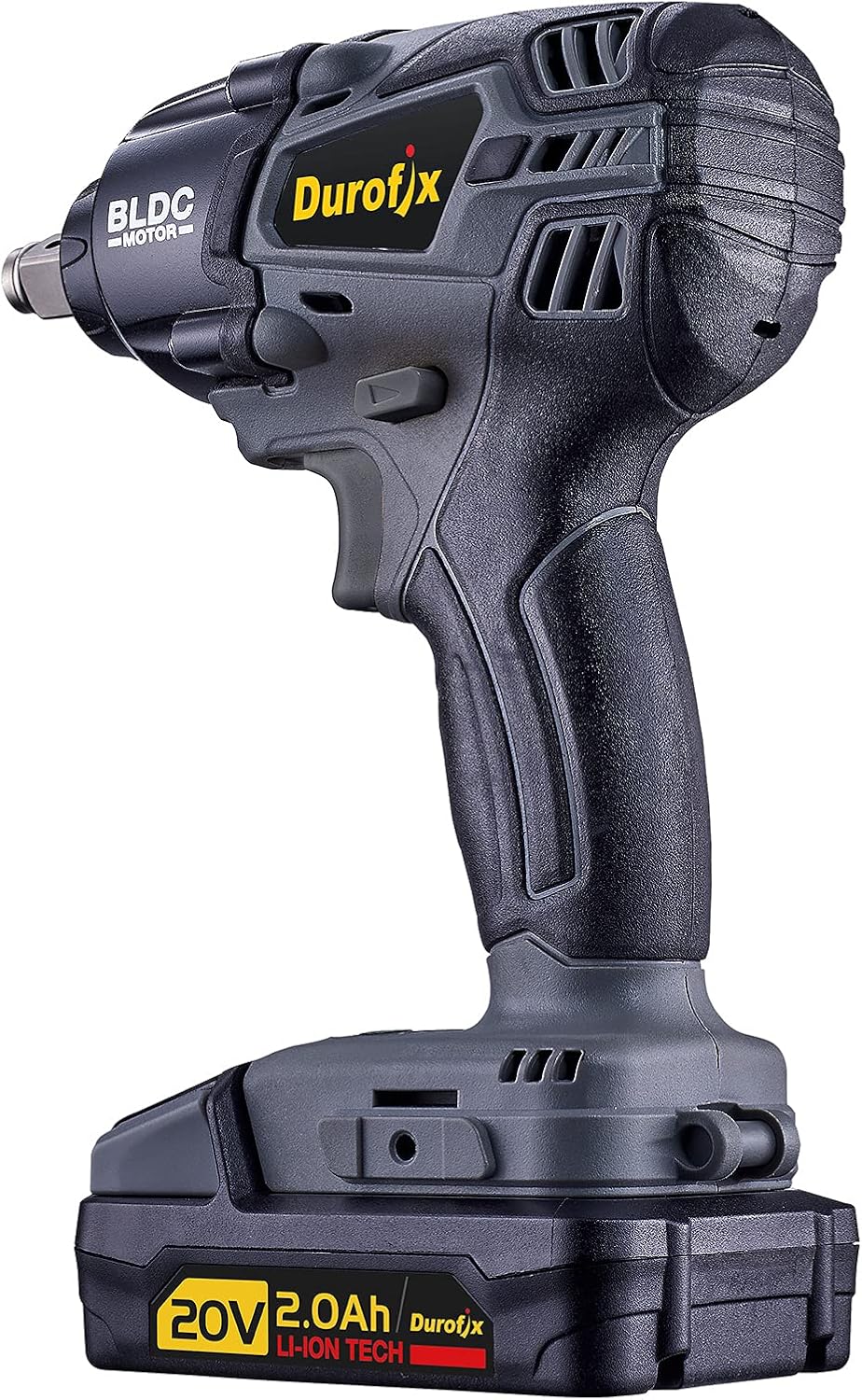 Durofix RI20174-PM P20 Series 20V Cordless Li-ion 1/2” 369 ft-lbs. Heavy Duty Brushless Impact Wrench Tool Kit